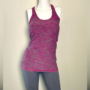 Lululemon Cool Razorback tank purple stripe size 6/8